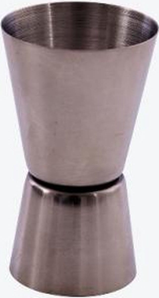 Point-Virgule cocktailmaatje uit rvs metallic zwart 30/50ml