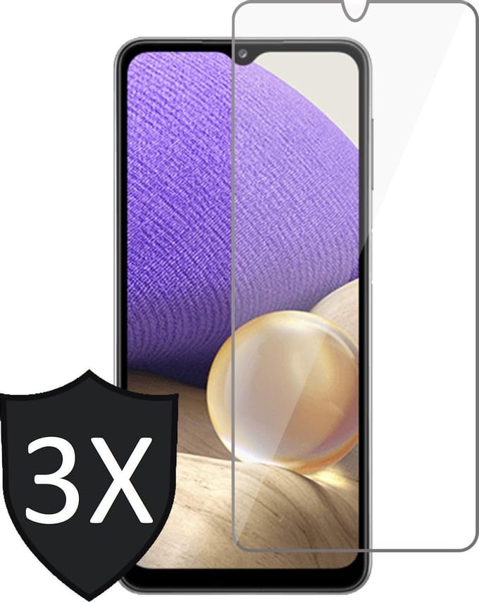 Screenprotector geschikt voor Samsung Galaxy A32 5G - 3x Glas Screen Protector