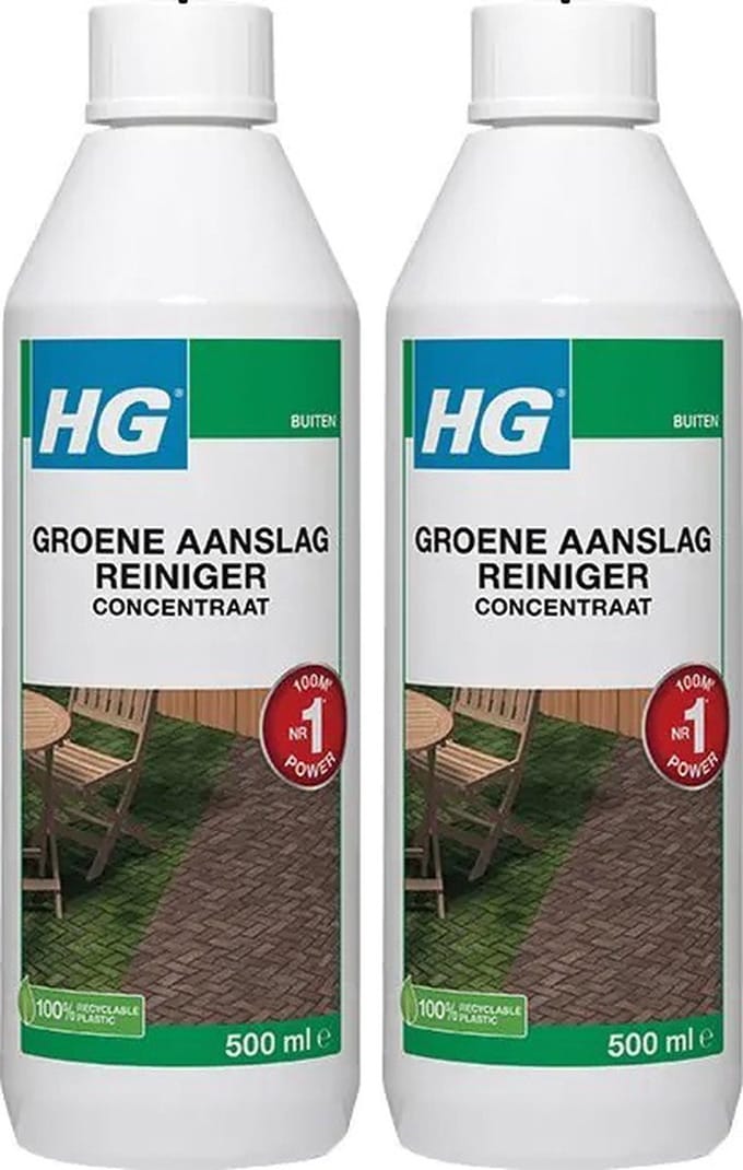 HG groene aanslagreiniger concentraat 500ml 9374N - 2 stuks - KD set