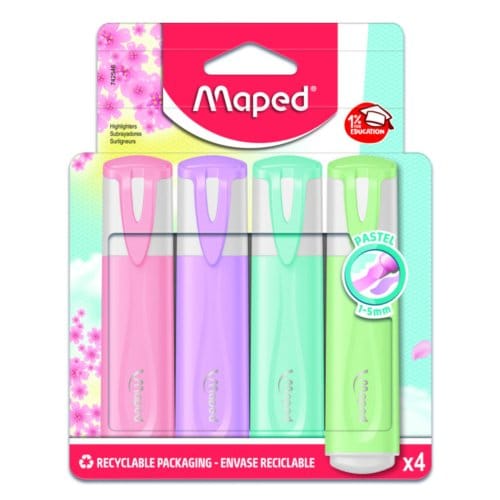 Maped fluo'peps markeerstiften pastel, assorti