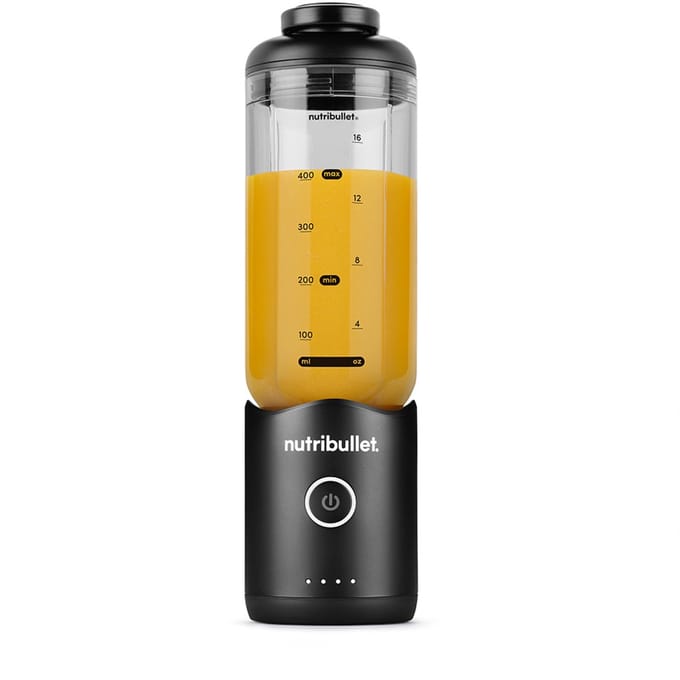 Nutribullet Flex 590 ml draagbare blender - Zwart - Opvouwbaar ontwerp - 590 ml capaciteit - Oplaadbare batterij - USB-C-opladen - Voor blenderen