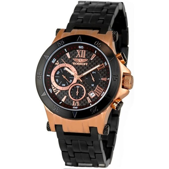 Bobroff Herenhorloge Kwarts Zwart