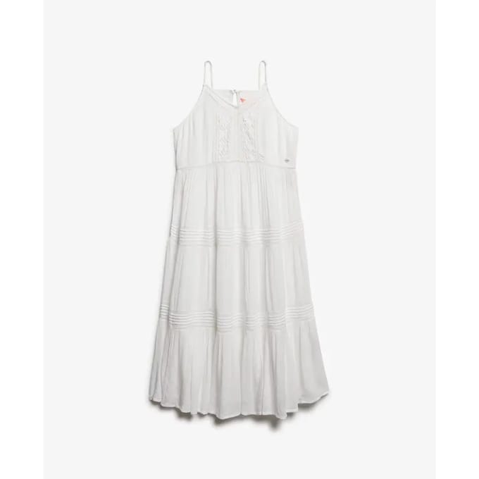 Superdry - Ibiza maxi-jurk met spaghettibandjes - Dames - Jurken