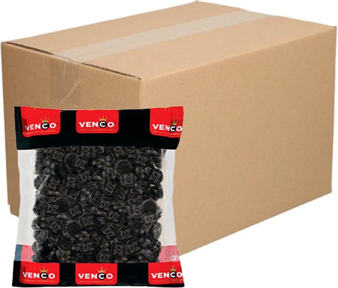 Venco dubbel zoute rondjes - snoep - 6 x 1 kg
