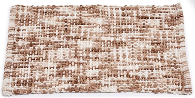 Badmat/badkamerkleed bruin 52 x 73 cm rechthoekig - Matten voor de badkamer