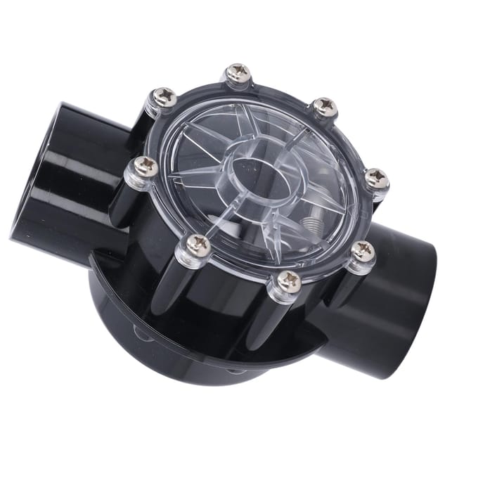 7235 Clapet anti-retour 180 degrés de remplacement pour piscines spas débit direct couvercle transparent black