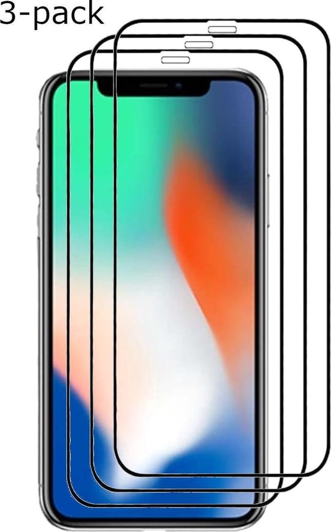 Geschikt voor iPhone 12 / 12 Pro tempered glass screenprotector volledige bescherming 3-pack