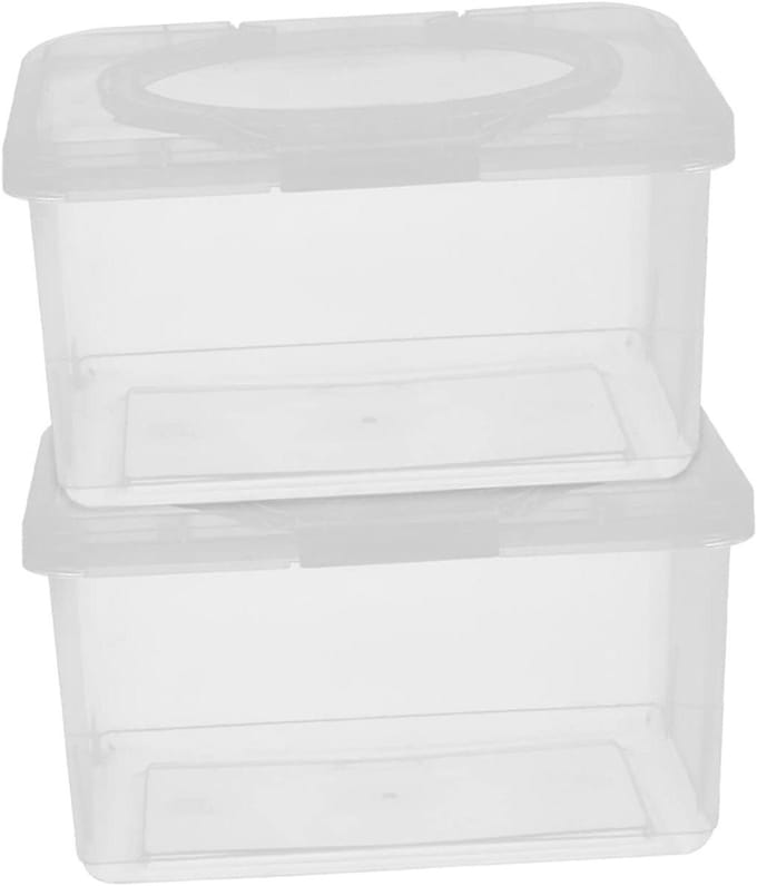 Babydoekjes Dispenser - Navulbare Container - Onderweg Thuis - Dicht met Ring - 1850 ml - Transparant