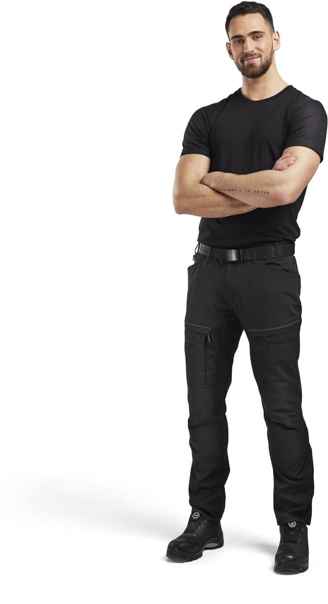 Blaklader Service werkbroek met stretch 1456-1845 - Zwart/Donkergrijs - D92