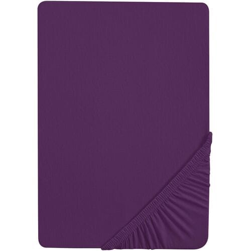 BIBERNA Jersey hoeslaken (Violet, 90-100 x 200 cm)
