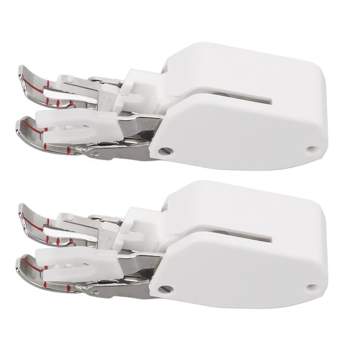 2 Stuks Persvoet Synchroon Transport RVS Huishoudelijk Multifunctionele Naaimachine white