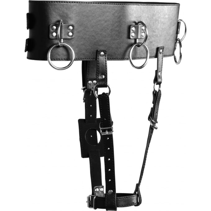 Shots - Ouch! OU874BLK - Belt with Vibrator Holder - Black OS