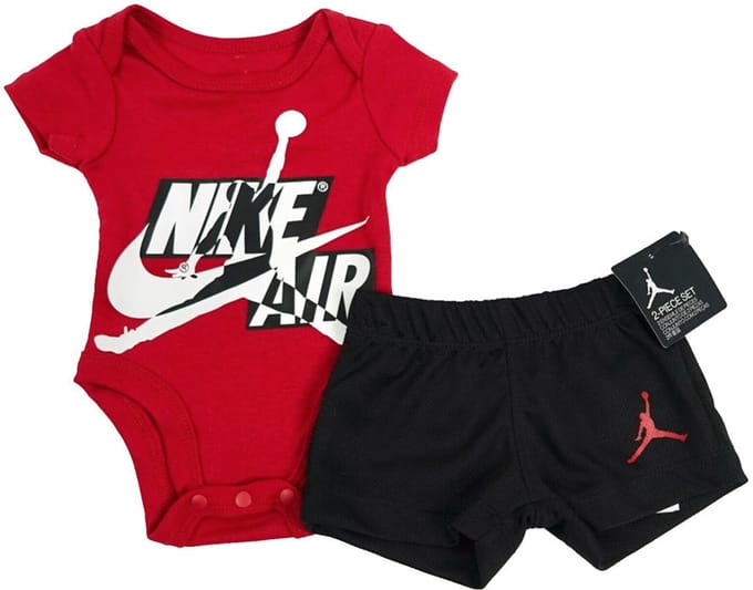 Nike - Unisex - Babyset 2-Pcs Set - Rood/Zwart - Maat 6 Maanden