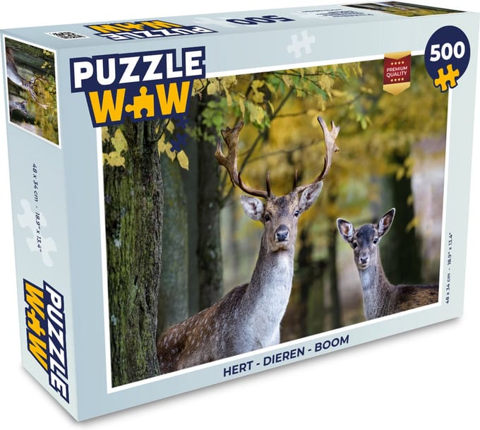 Puzzel Hert - Dieren - Boom - Legpuzzel - Puzzel 500 stukjes