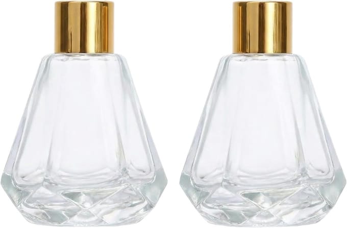 2 STKS 60 ml/2 oz Lege Hervulbare Transparante Glas Diffuser Fles Diffuser Potten Aromatherapie Opslag Container Geur Accessoires Gebruik Voor Diy Vervanging Reed Diffuser Sticks Decor