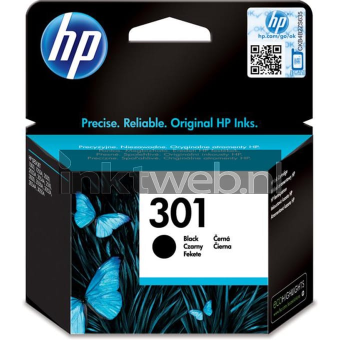 Inktcartridge hp ch561ee 301 zwart