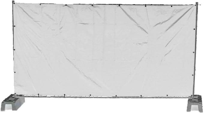 Bouwdekzeil 1.76 x 3.41 m - Windscherm en Zichtdoek voor Bouwhekken