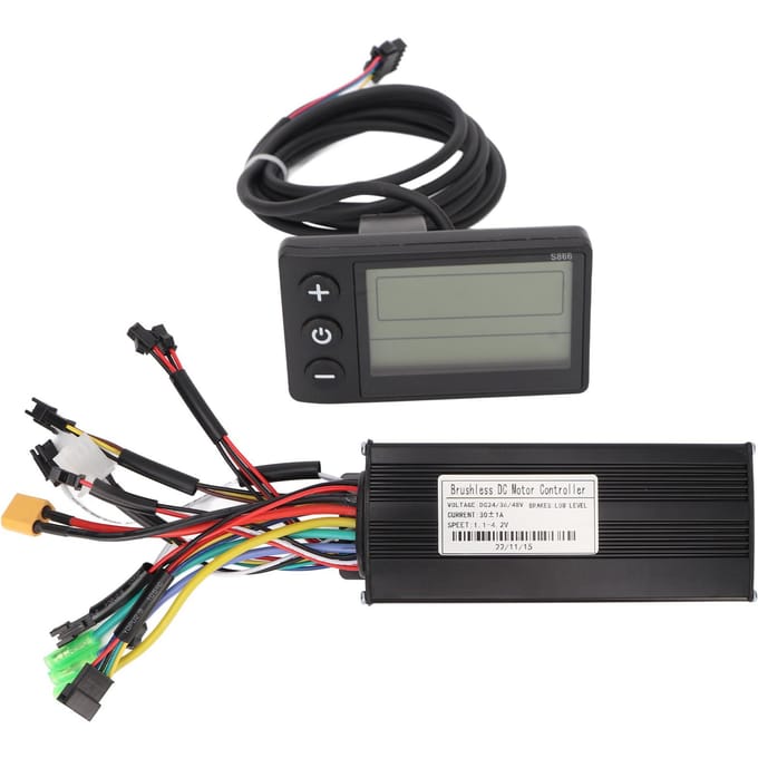 DC 24V 36V 48V 30A Contrôleur Sinusoïdal Écran LCD S866 Kit Contrôleur Moteur Vélo Électrique pour gray