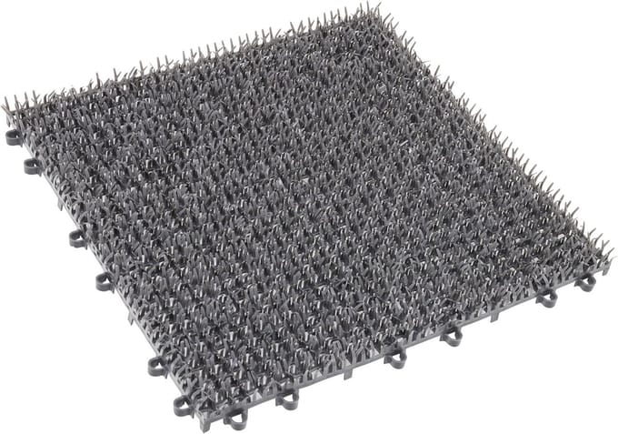 Kunstgras Tegels - Grijze Grasmat - Buiten Decoratie - UV-Behandeld - 30x30 cm Set - Grijs