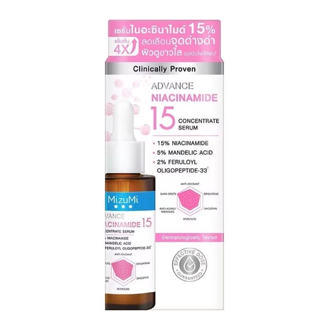 Sérum concentré MizuMi Advance Niacinamide 15 30 ml. 30 ml. x 3 pcs