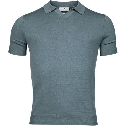 Thomas Maine Pullover Polo Single Knit Grijsblauw / male