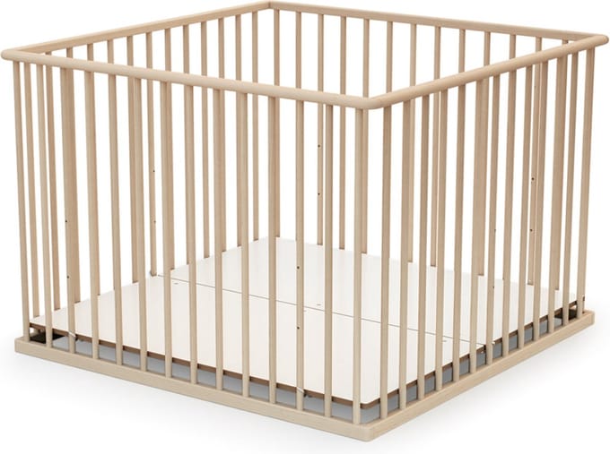 WEBABY - Houten kinderbox Beuken onbewerkt 100 x 100 cm CUBO