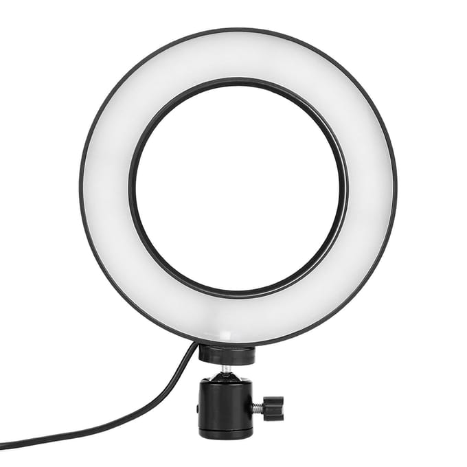 Éclairage photographique annulaire de 6 pouces, 3 couleurs réglables, interface USB white