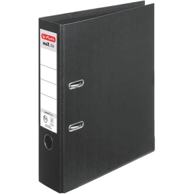 herlitz ordner maX.file protect plus, A4, rugbreedte 80 mm, zwart