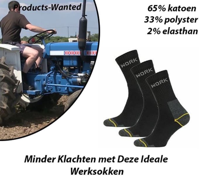 6 Paar - Minder Klachten met Deze Ideale Werksokken – Maat 43-45