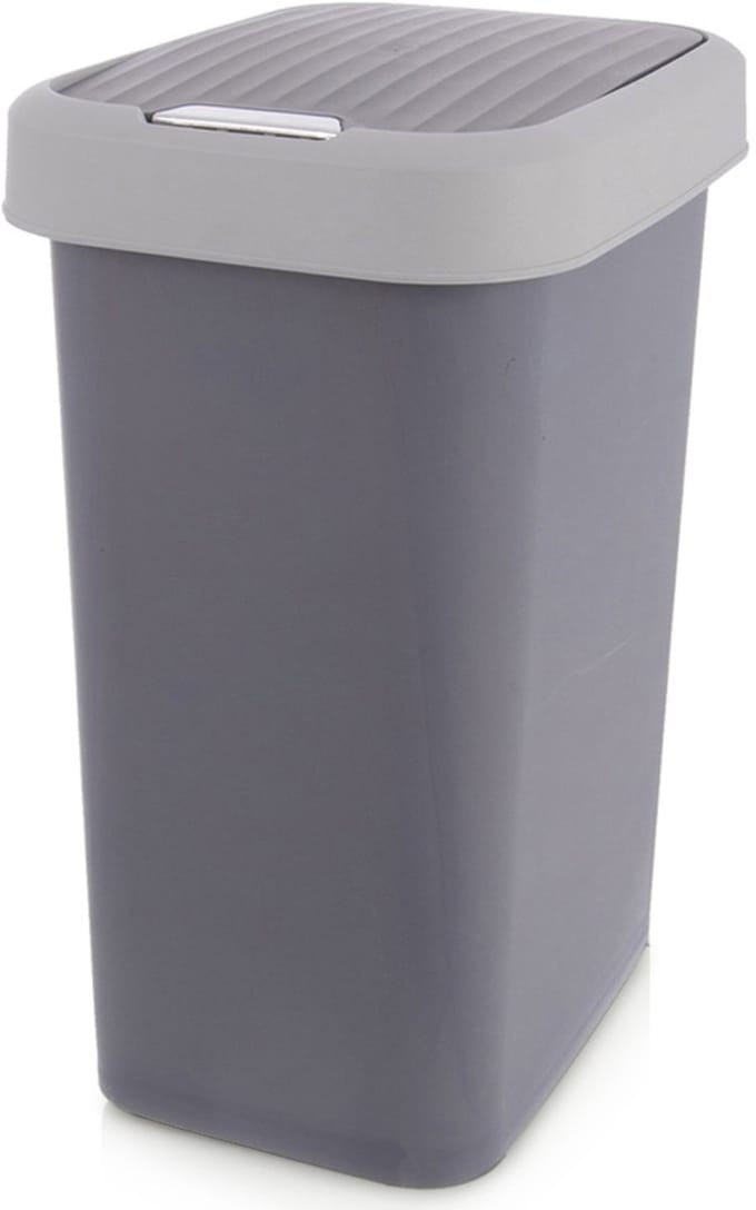 Grijze plastic afvalbak 25 liter