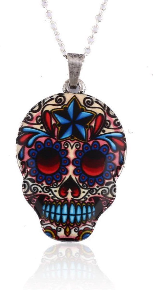 24/7 Jewelry Collection Schedel Ketting - Halloween - Skelet - Ster