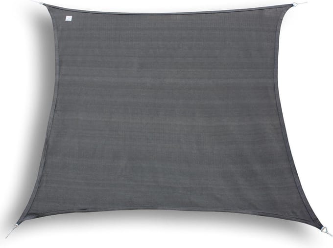 hanSe® Schaduwdoek Vierkant Waterdoorlatend 4x4 m Zonnedoek Grijs