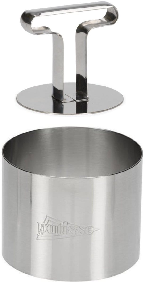 Patisse Garneerring - RVS - Ø 9 cm + Uitdrukker Ø7cm