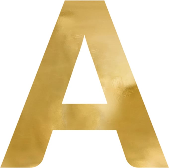 Partydeco - Spiegel Letter A Goud - 61 x 60 cm