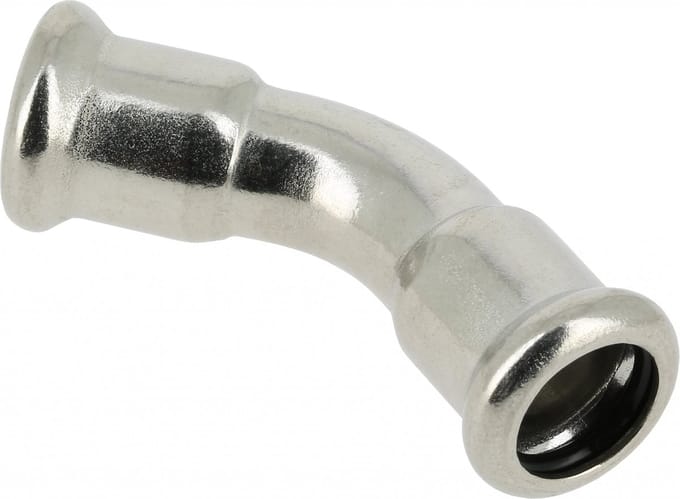 BONFIX bocht 45° 42 x 42 mm M-Press RVS
