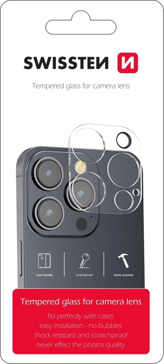 Swissten iPhone 16 Pro Max Camera Lens Tempered Glass
