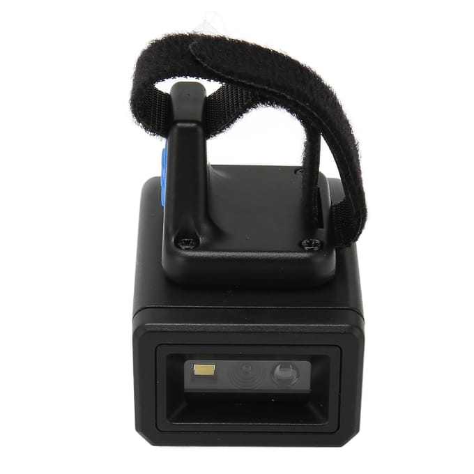 Ring Barcodescanner 1D 2D QR Draadloos Draaibaar Direct Upload Opslag Draagbare Barcodelezer voor black