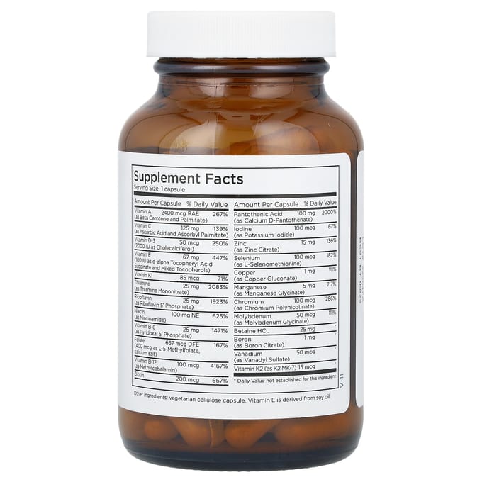 Entretien Métabolique, Big One Plus, multivitamines fer gratuit, 90 gélules