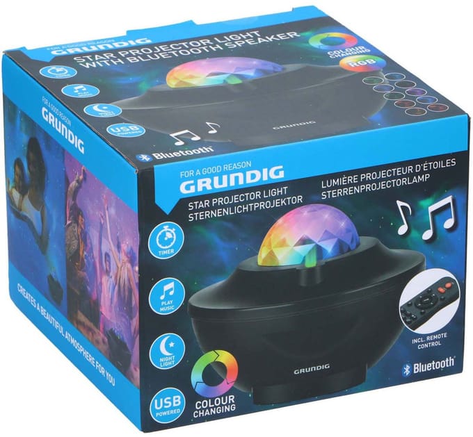 Grundig Sterrenhemel Projector - Galaxy Bluetooth Speaker - Afstandsbediening - 10 Kleuren