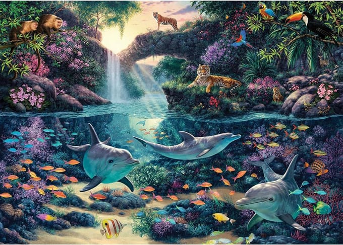 Puzzel 3000 Stukjes - Mooi Jungle Paradijs - Groot Formaat