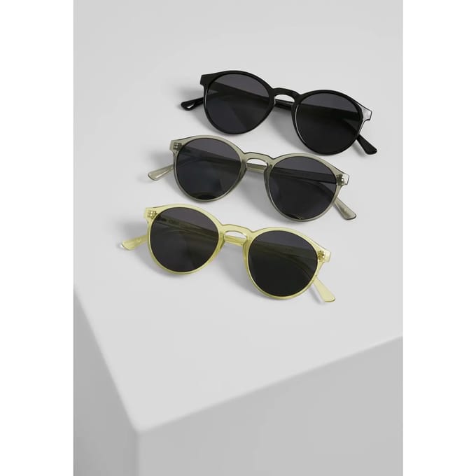 Urban Classics - Cypress 3Pack black/lightgrey/yellow Zonnebril - Multicolours