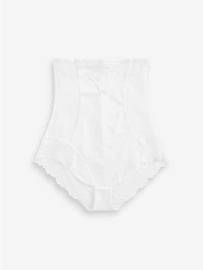 Next - Dames - Vormgevende slip met stevige buikcontrole en superhoge taille - Wit