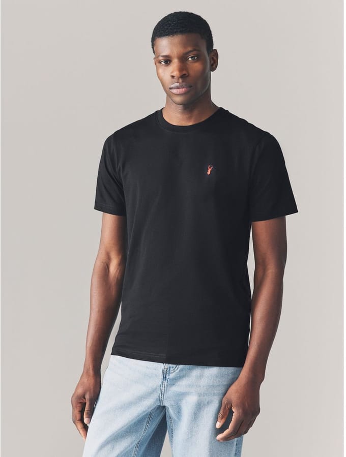 Next - Heren - Slim Fit - T-shirt met hert - Zwart