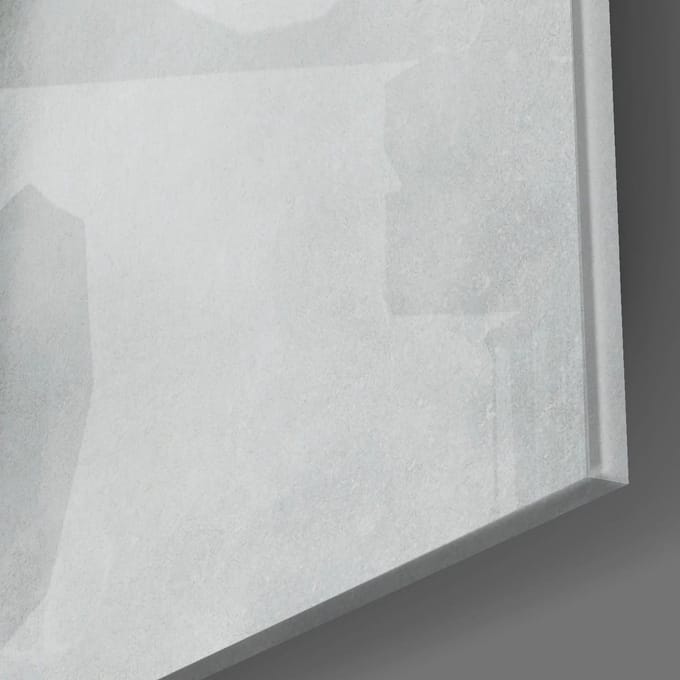 Glasschilderij Vierkant Shadow Silhouette – Modern Abstract Wanddecoratie - 40x40 cm