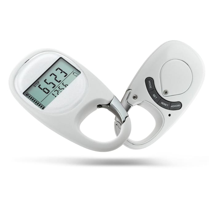 Multifunctionele stappenteller Draagbare stappenteller Fitnesstracker voor het bijhouden van stappen / wandelen wit