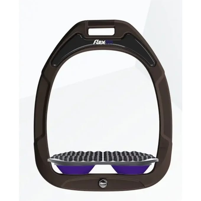Endurance stijgbeugels Bruin/Grijs/Paars Flex-On Green Composite