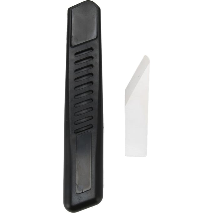 Leren Mes Keramisch Lemmet Plastic Handvat Compact Licht Duurzaam Leer Slijpmes voor Snijden black