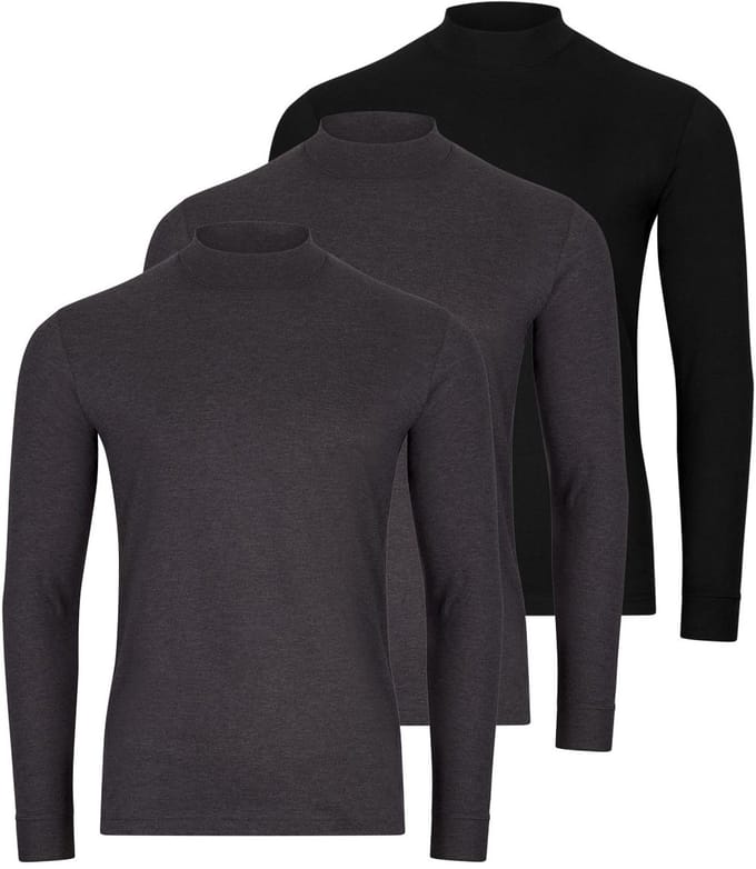 RAGMAN Heren longsleeve 3 pack Basic