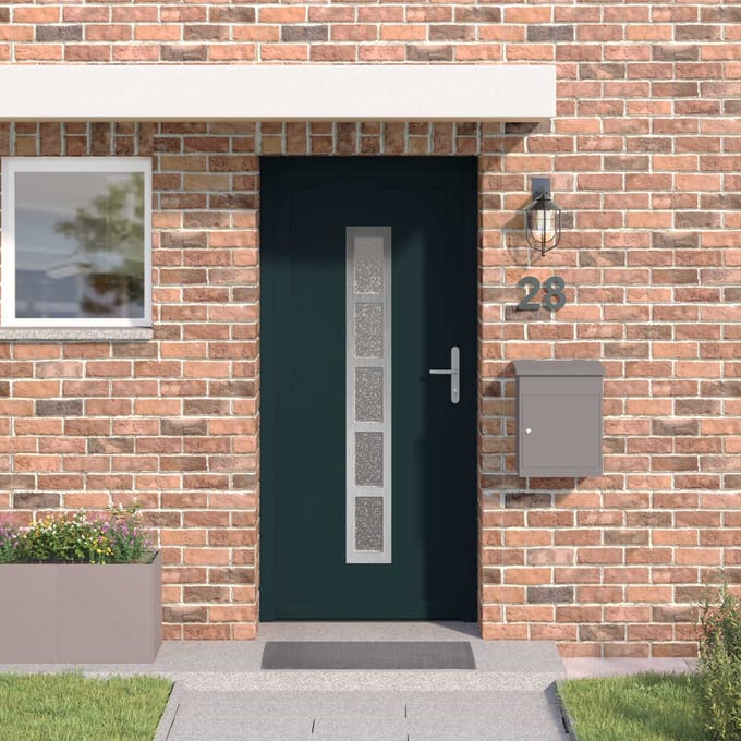 vidaXL - Voordeur - Antracietkleurig - 98 - x - 200 - cm - PVC
