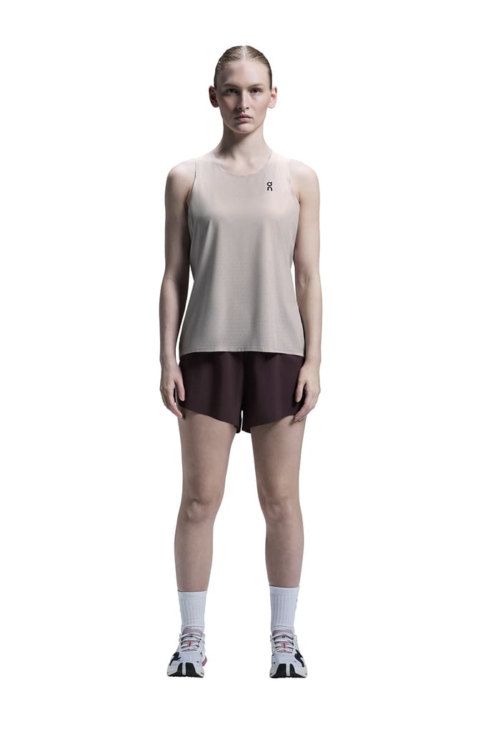 On Race Singlet Pearl Maat: L | Mouwloze Tops Outlet | Dames | Beige